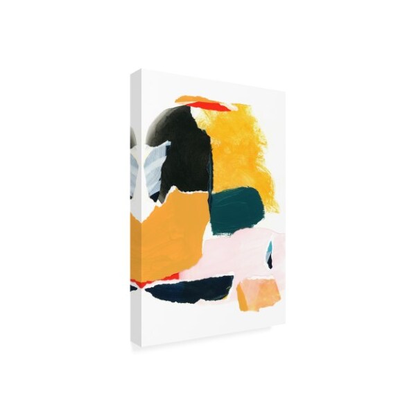 Iris Lehnhard 'Collage Studies Black And Yellow' Canvas Art,22x32